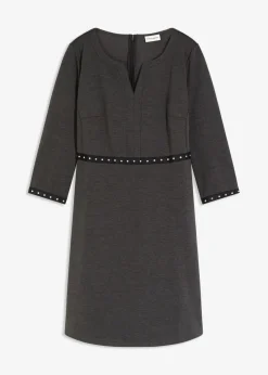 bonprix bonprix Vestido de tubo en Punto di Roma Antracita jaspeado Clearance