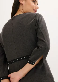 bonprix bonprix Vestido de tubo en Punto di Roma Antracita jaspeado Clearance