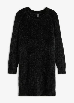 bonprix bonprix Vestido holgado de punto de chenilla Negro New
