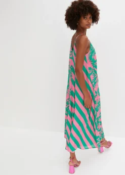 bonprix bonprix Vestido largo rosa caliente/verde New