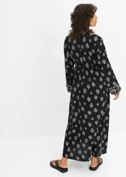 bonprix bonprix Vestido largo Negro-gris guijarro Discount