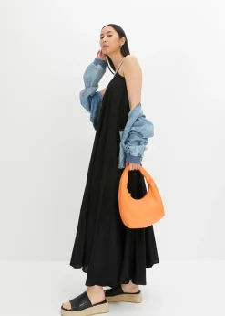 bonprix bonprix Vestido largo ancho Negro Hot