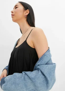 bonprix bonprix Vestido largo ancho Negro Hot