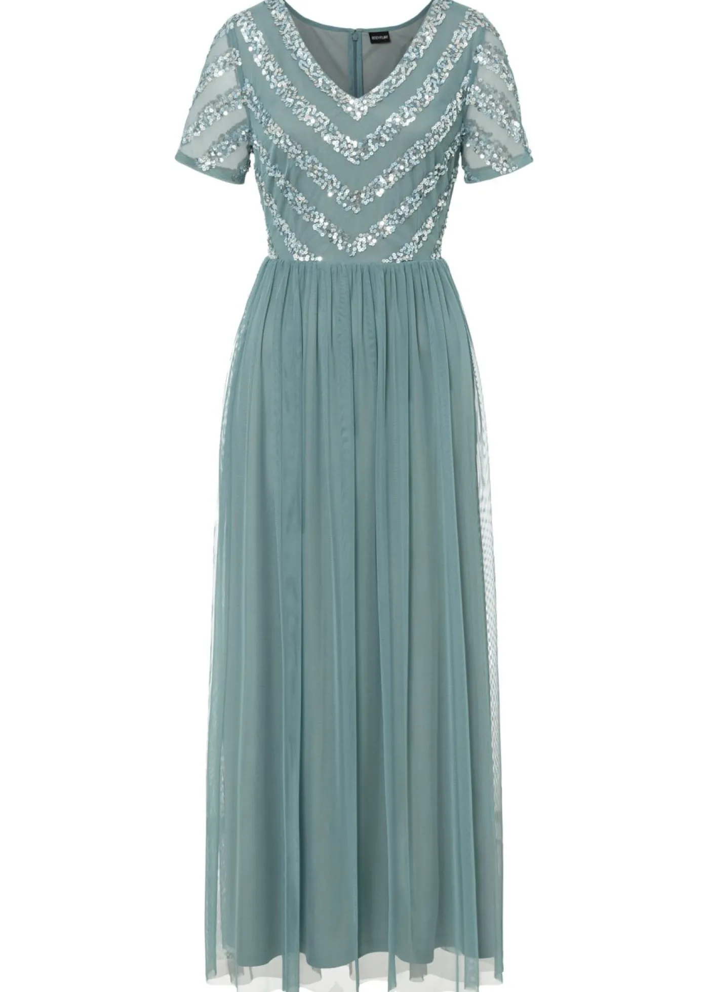 bonprix bonprix Vestido largo con bordado de lentejuelas petróleo ahumado Best