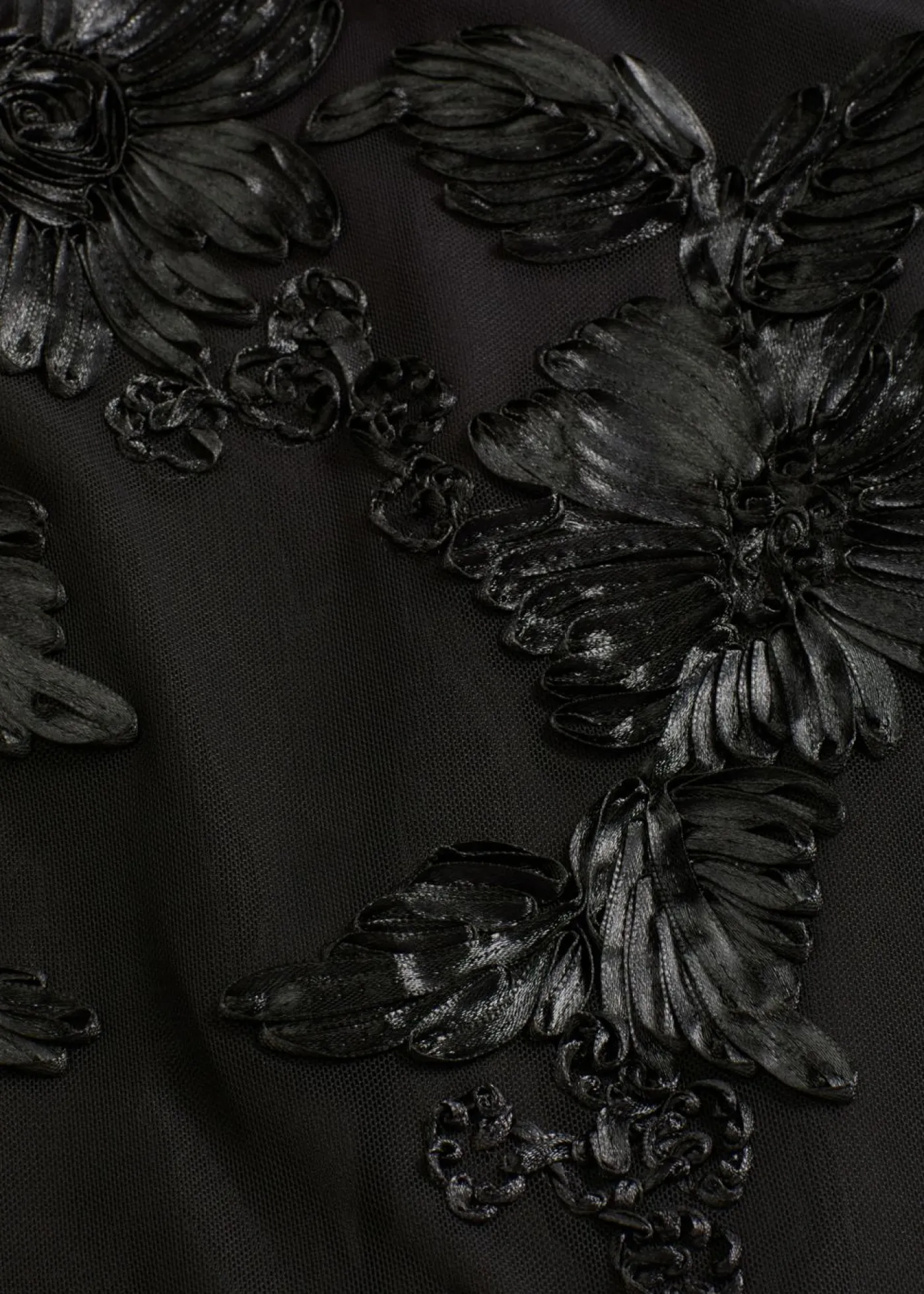 bonprix bonprix Vestido largo con bordado floral Negro Clearance