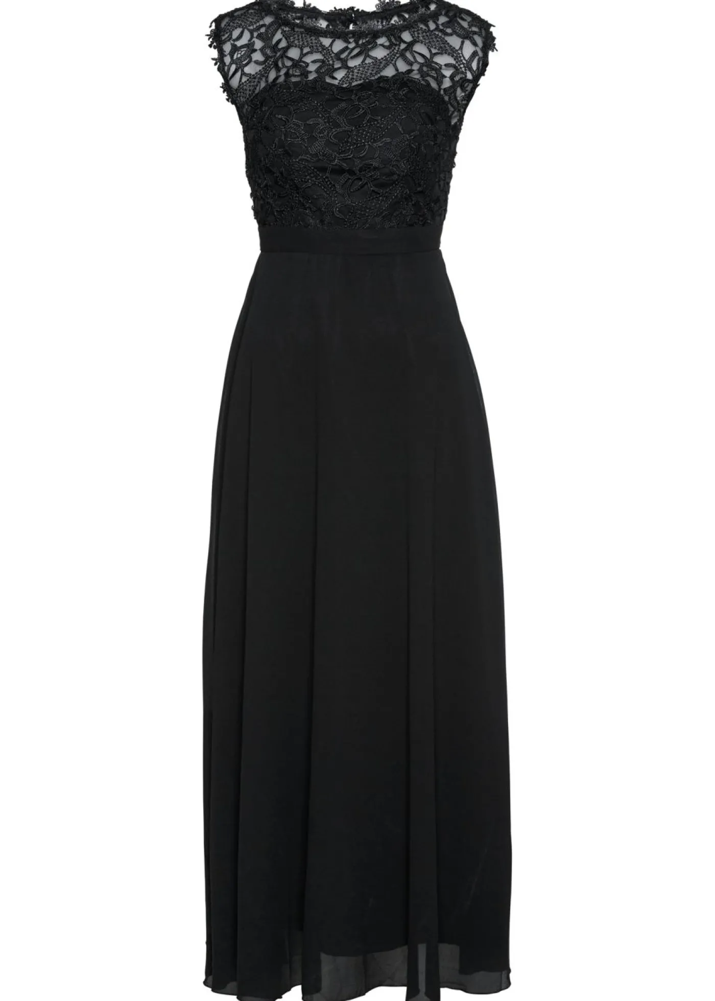 bonprix bonprix Vestido largo con encaje Negro Best