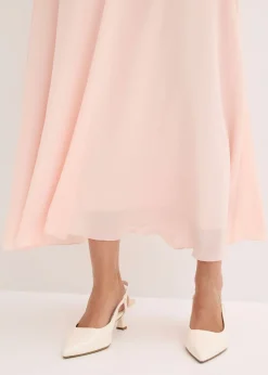 bonprix bonprix Vestido largo con encaje Rosa perla Outlet