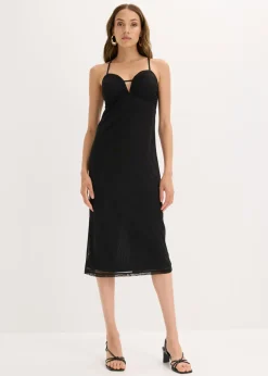 bonprix bonprix Vestido largo con escote pronunciado Turquesa claro New