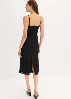 bonprix bonprix Vestido largo con escote pronunciado Turquesa claro New
