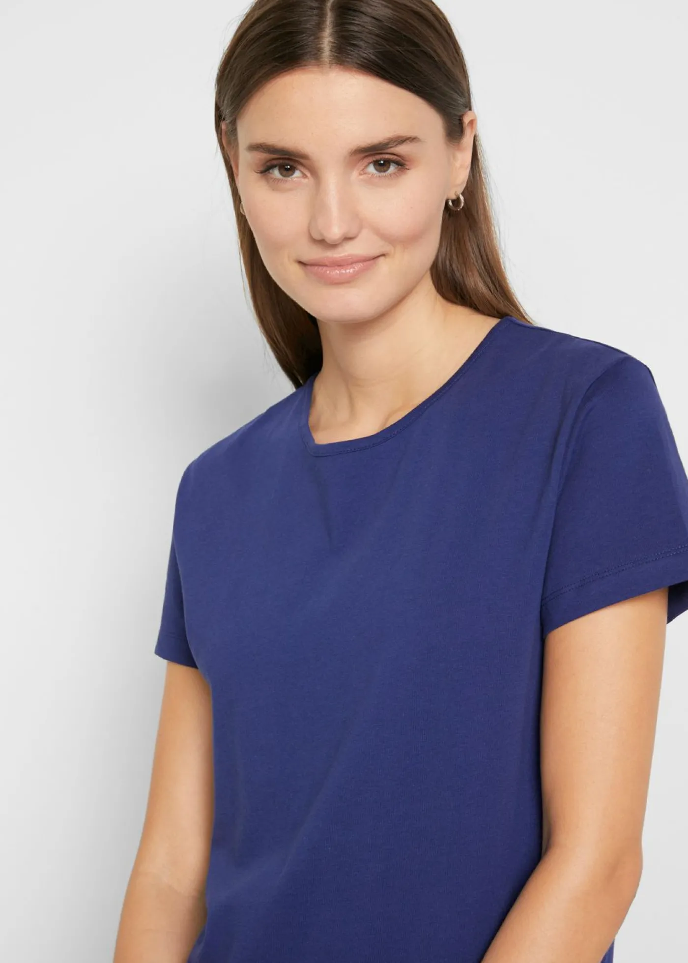 bonprix bonprix Vestido largo de algodón puro Azul oxford