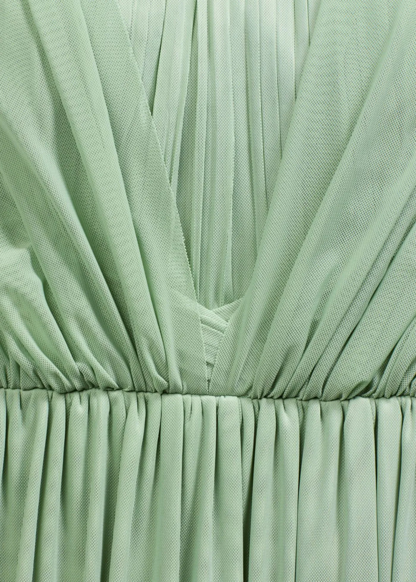 bonprix bonprix Vestido largo de malla con diferentes variantes de uso Verde pastel Outlet