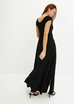 bonprix bonprix Vestido largo de mezcla de viscosa Negro Clearance