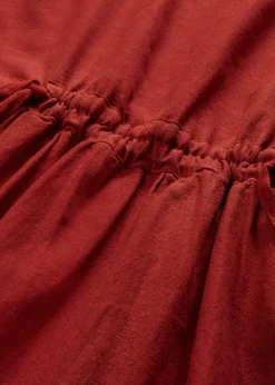 bonprix bonprix Vestido largo de mezcla ligera de lino y viscosa rojo carmín Online