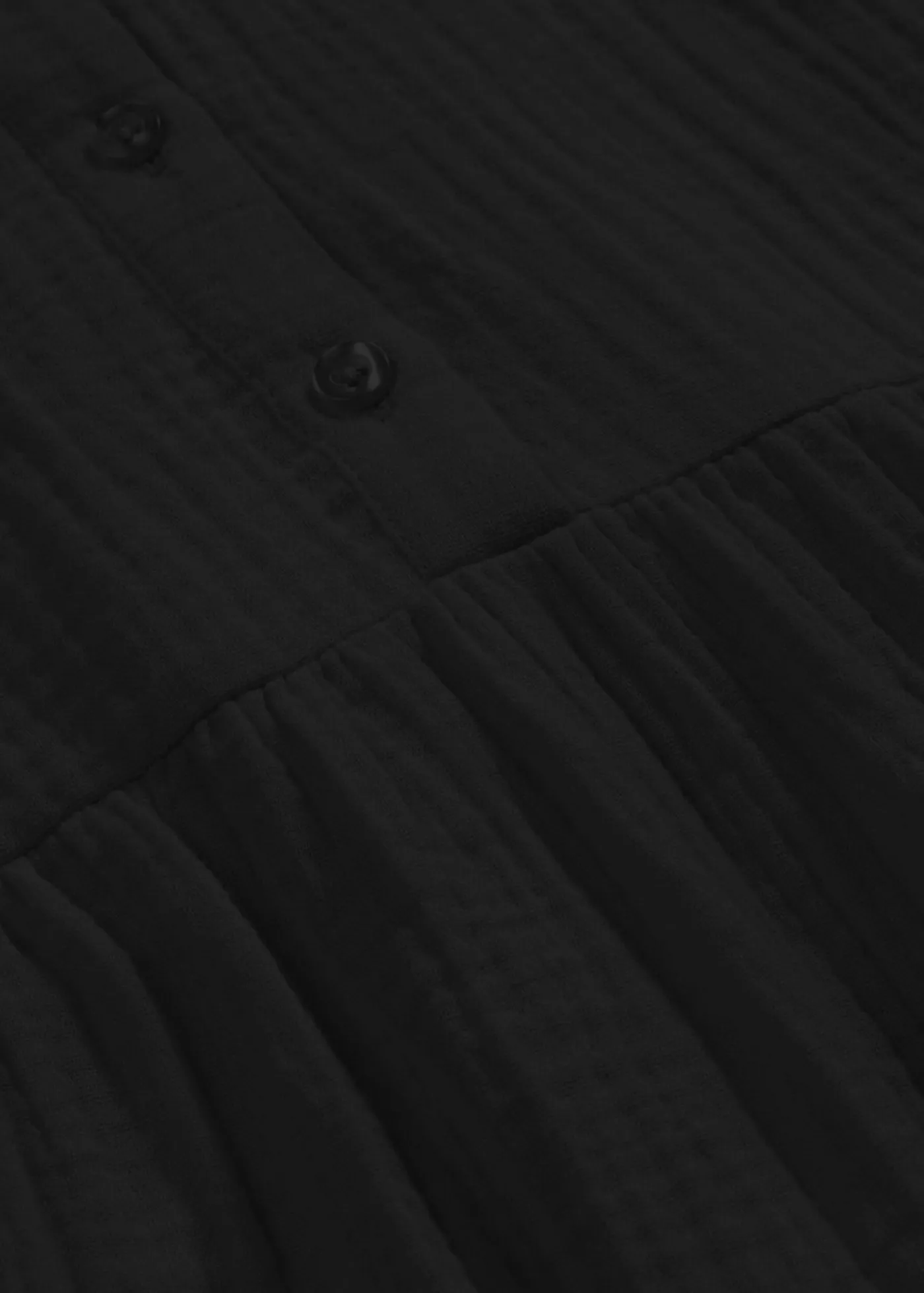 bonprix bonprix Vestido largo de muselina suave Negro New