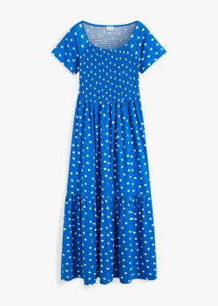 bonprix bonprix Vestido largo de viscosa sostenible Azul de lunares Sale
