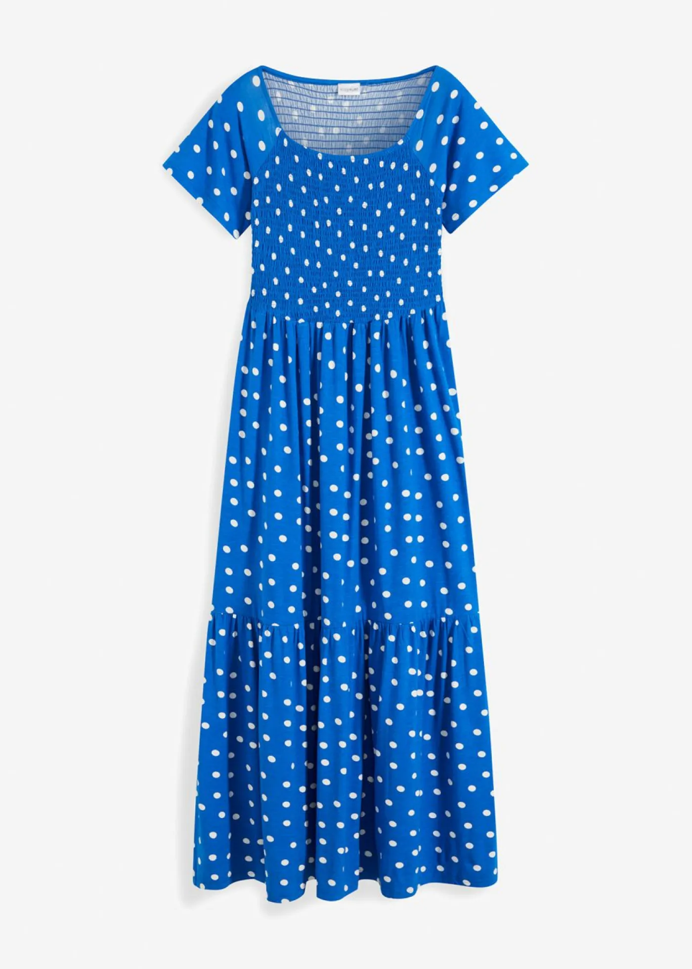 bonprix bonprix Vestido largo de viscosa sostenible Azul de lunares Sale
