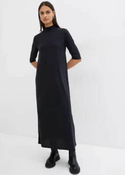 bonprix bonprix Vestido largo en mezcla de modal Negro New