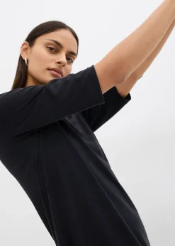 bonprix bonprix Vestido largo en mezcla de modal Negro New