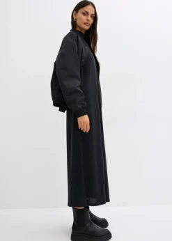 bonprix bonprix Vestido largo en mezcla de modal Negro New