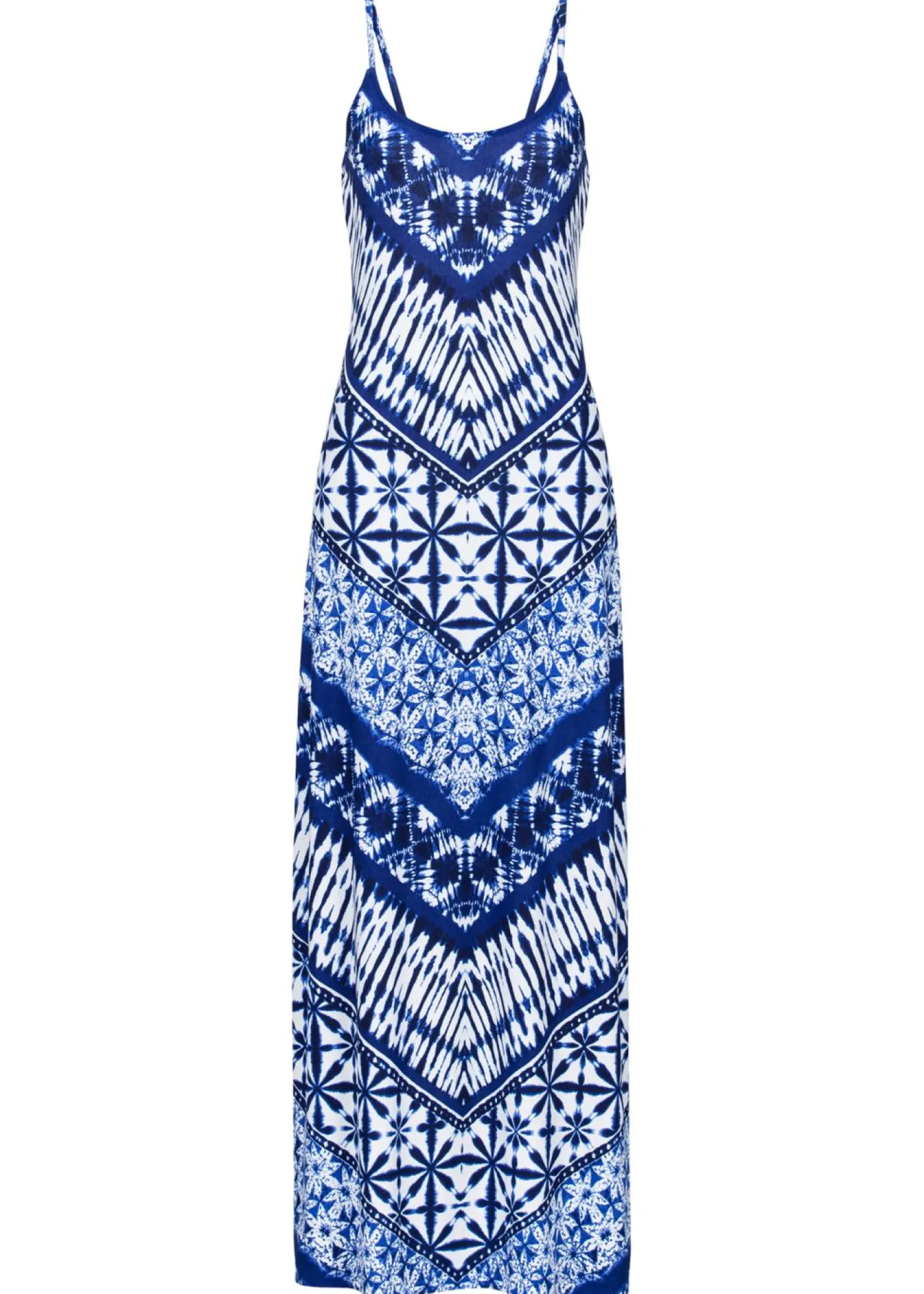 bonprix bonprix Vestido largo estampado Azul-blanco estampado Outlet