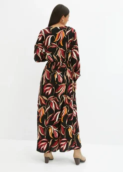 bonprix bonprix Vestido largo estampado Negro Clearance