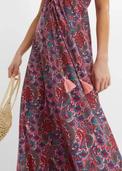 bonprix bonprix Vestido largo estampado rosa pálido Discount