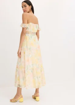 bonprix bonprix Vestido largo estampado amarillo primavera