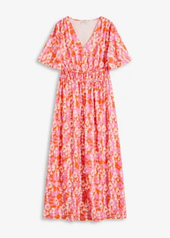 bonprix bonprix Vestido largo estampado rosa caliente New
