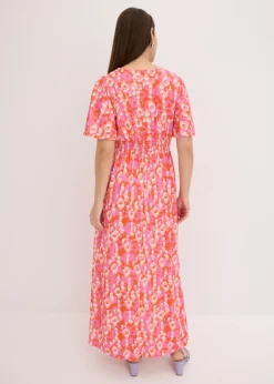 bonprix bonprix Vestido largo estampado rosa caliente New