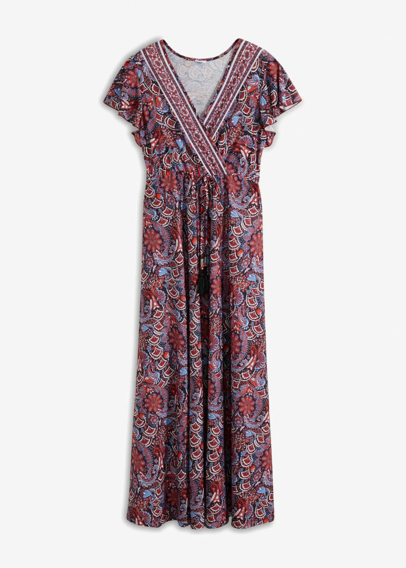 bonprix bonprix Vestido largo estampado Azul-naranja Best