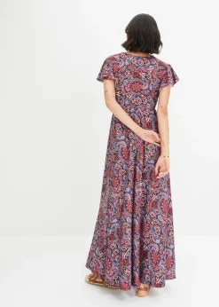 bonprix bonprix Vestido largo estampado Azul-naranja Best