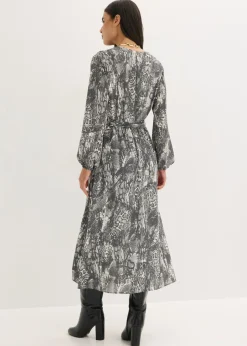 bonprix bonprix Vestido maxi Negro + blanco perla Sale