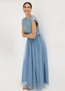 bonprix bonprix Vestido maxi azul pálido Outlet