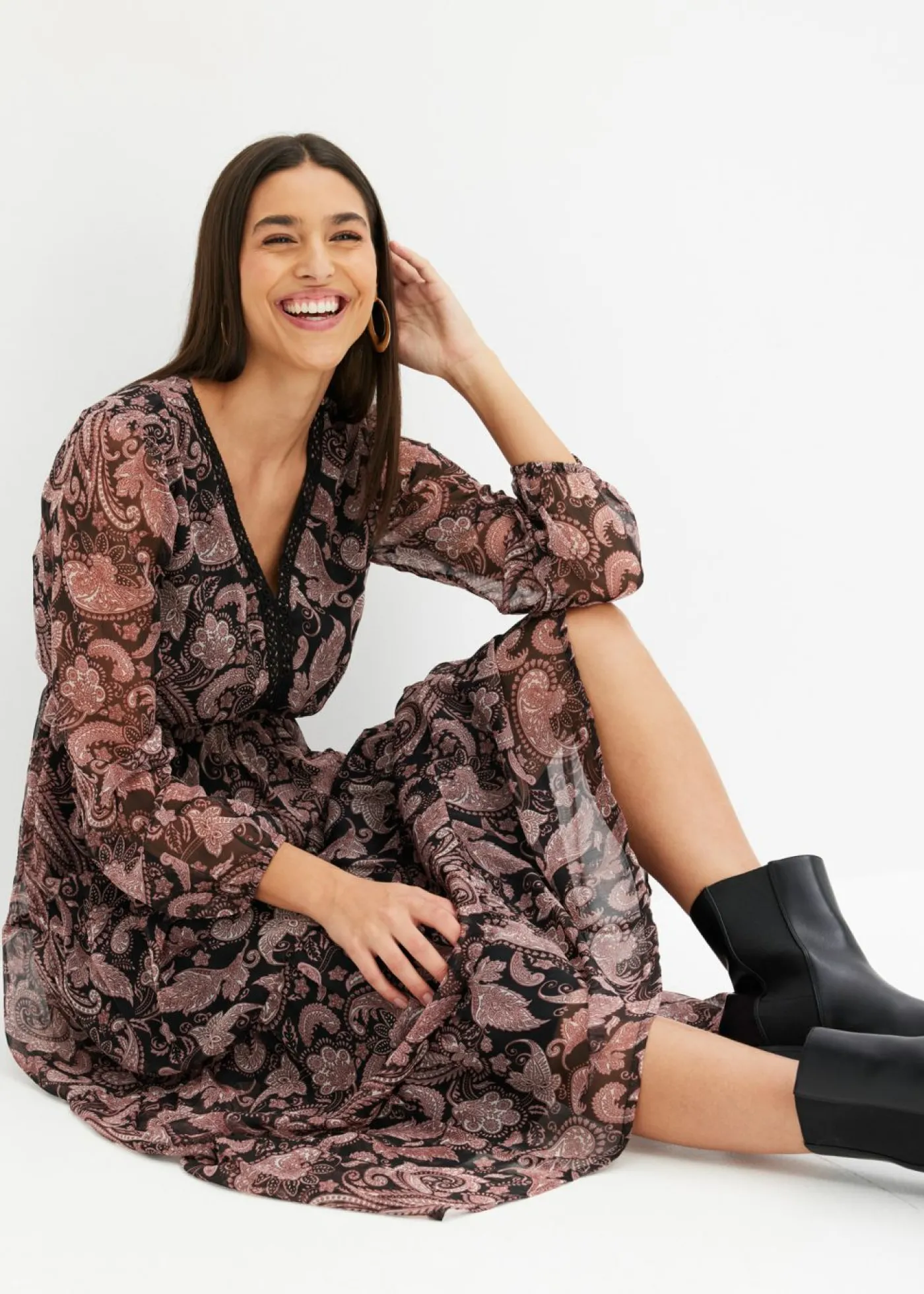 bonprix bonprix Vestido maxi Negro