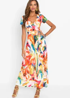 bonprix bonprix Vestido maxi Naranja-azul Outlet