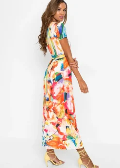 bonprix bonprix Vestido maxi Naranja-azul Outlet