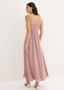 bonprix bonprix Vestido maxi con bordado de lentejuelas palisandro