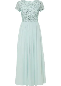 bonprix bonprix Vestido maxi con bordado de lentejuelas menta New