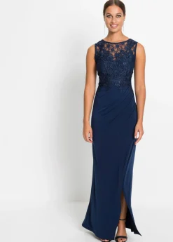 bonprix bonprix Vestido maxi con encaje Azul marino Hot