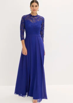 bonprix bonprix Vestido maxi con encaje Azul New