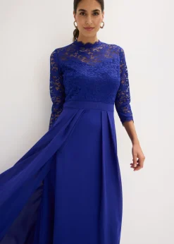 bonprix bonprix Vestido maxi con encaje Azul New