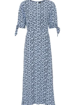 bonprix bonprix Vestido midi azul perla floral Clearance
