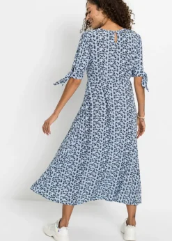 bonprix bonprix Vestido midi azul perla floral Clearance