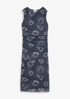 bonprix bonprix Vestido midi antracita con flores Online