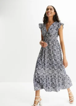 bonprix bonprix Vestido midi Índigo-crudo Outlet