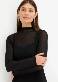 bonprix bonprix Vestido midi Negro Discount