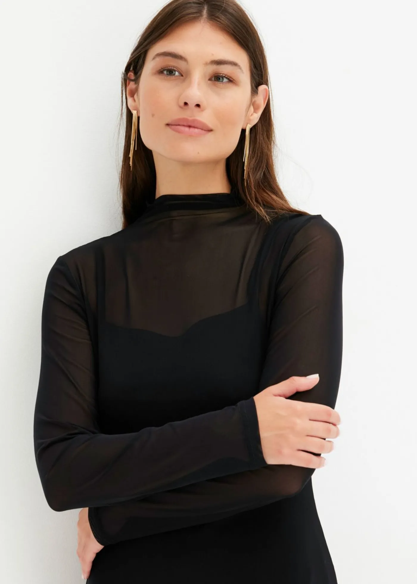 bonprix bonprix Vestido midi Negro Discount
