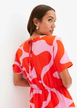 bonprix bonprix Vestido midi naranja-rosa caliente Hot