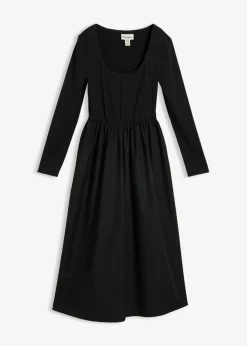 bonprix bonprix Vestido midi Negro Outlet