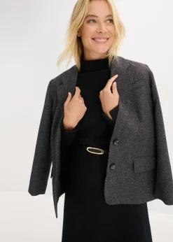 bonprix bonprix Vestido midi acampanado Negro Hot